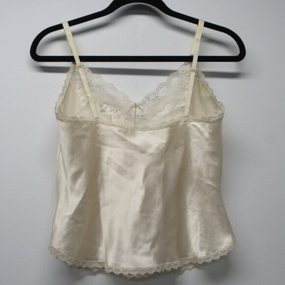 Vintage 80s Maidenform Something Special Ivory Satin & Lace Cami Tank Top 32 💰 - Picture 4 of 6